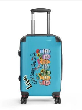 “GOD SAYS I AM “Custom Faith Travel Luggage, Cre8tive Concepts Boutique®️